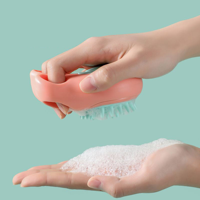 Pet Bath Brush Massage Comb Silicone Grooming Tool