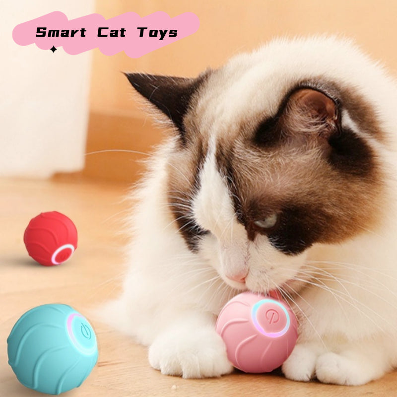 Pet Smart Rolling Ball Interactive Automatic Bouncing Teasing Toy
