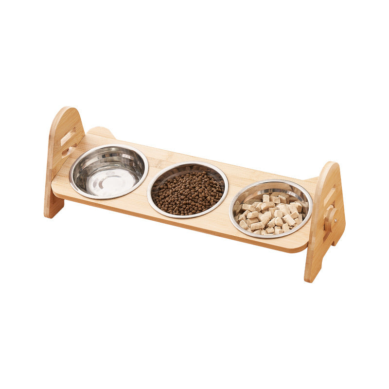 Oblique Mouth Pet Cervical Spine Support Drinking Bowl