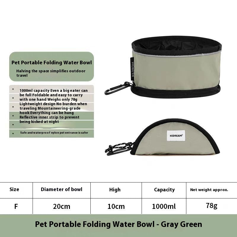 Folding Travel Pet Feeding Bowl