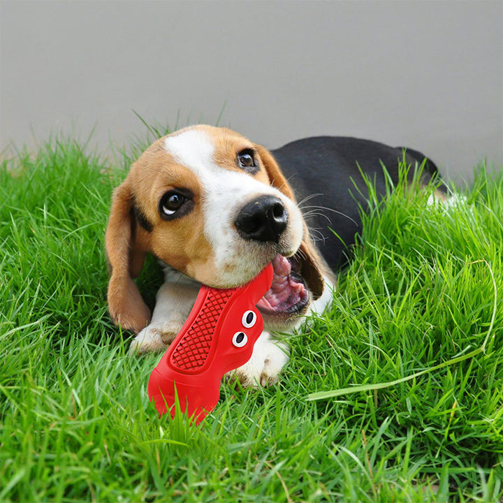 Vocal Pet Chew Toy Durable Rubber Teething Bite Resistant