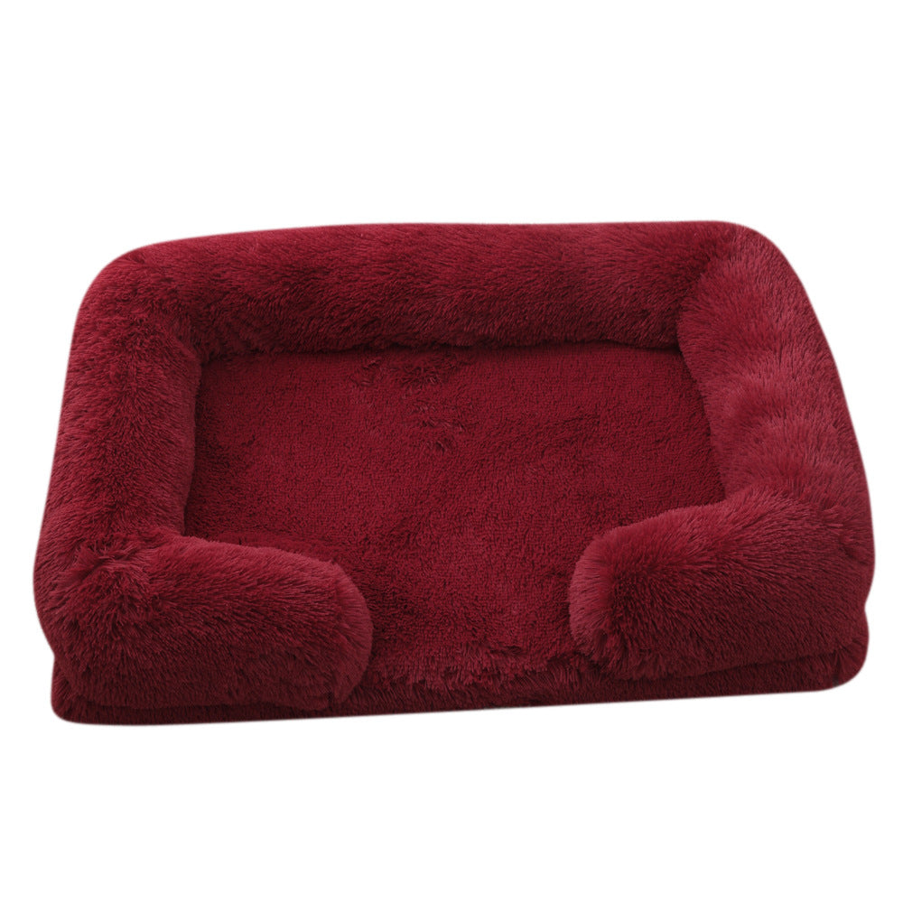 Pet Plush Round Winter Cozy Bed