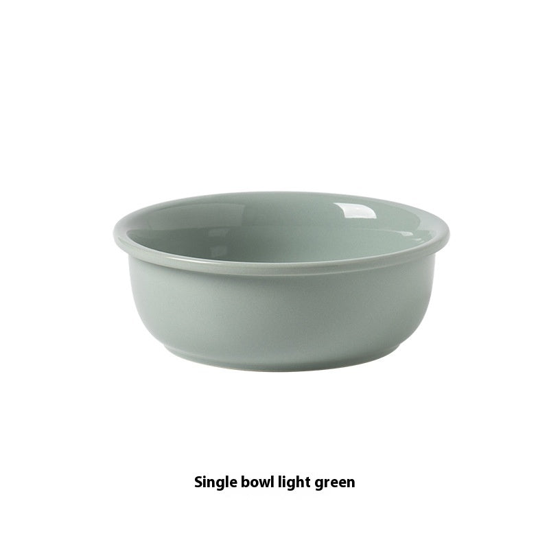 Ceramic Double Pet Feeding And Drinking Bowl Raised Stand