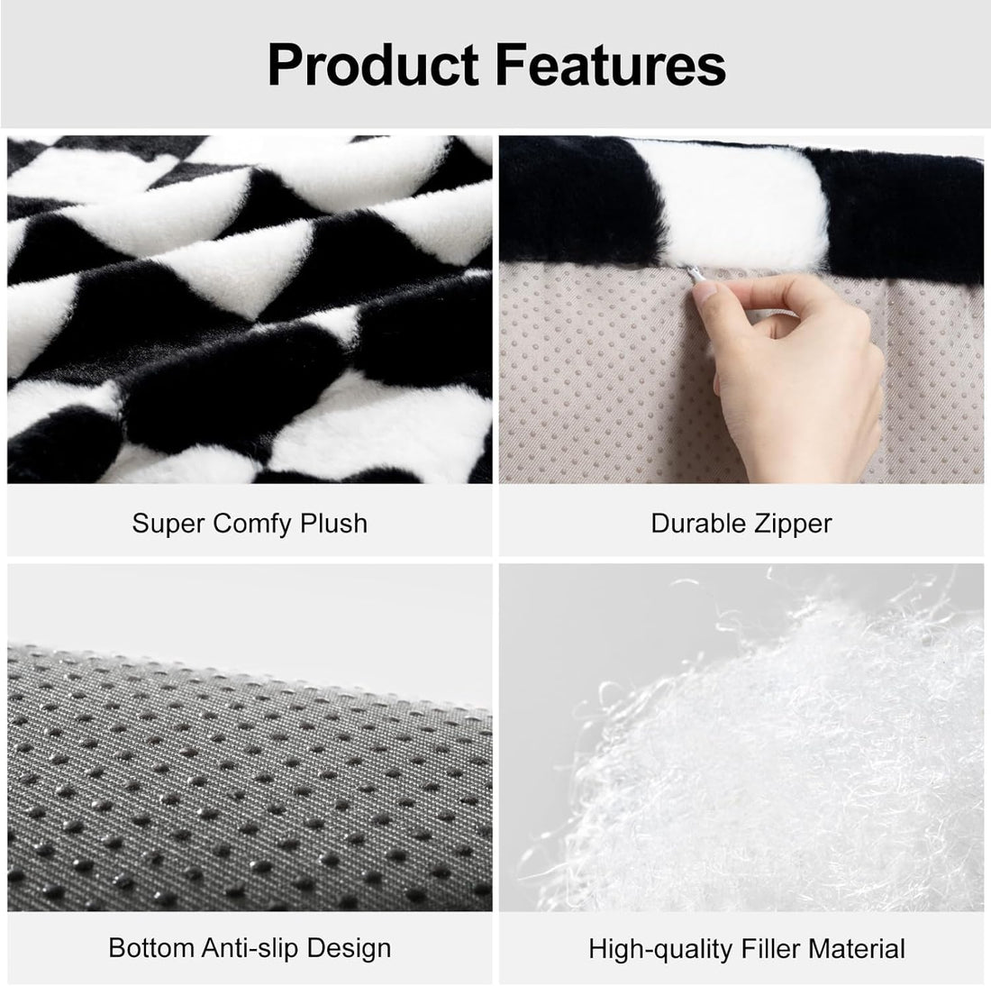 Fluffy Washable Pet Couch Bed Non Slip Sleeping Nest