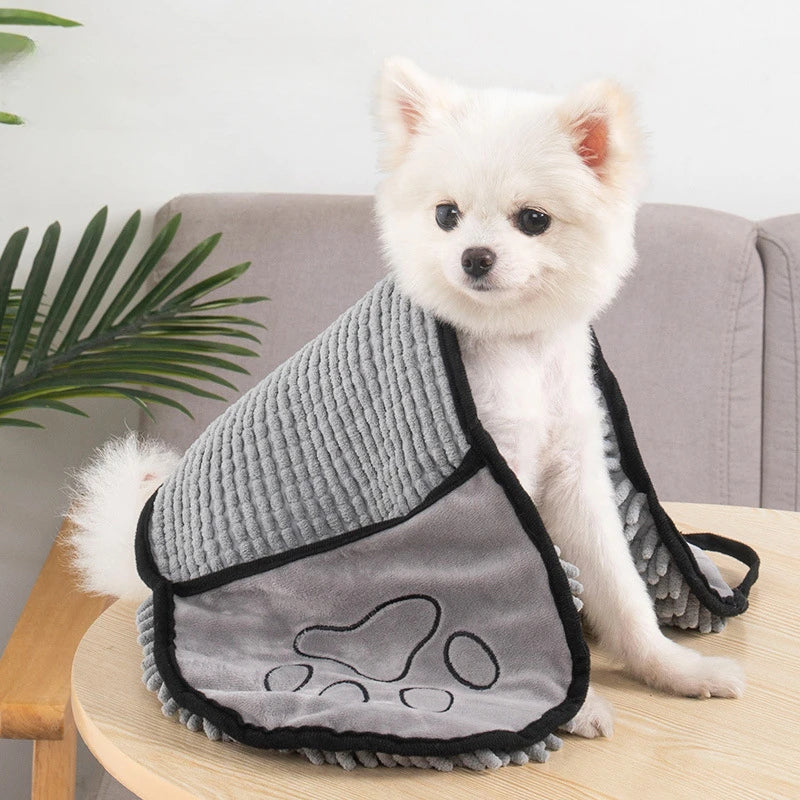 Absorbent Pet Bath Towel Microfiber Quick Drying Hand Pocket Super Absorbent Pet Towel