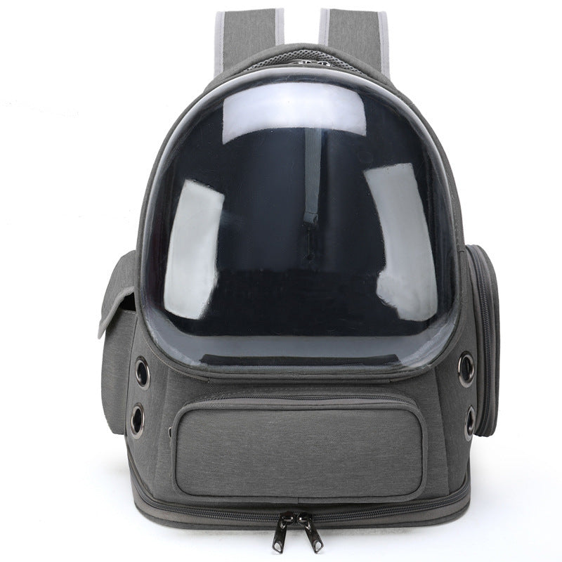 Portable Pet Transparent Space Capsule Backpack Carrier Diaper Bag