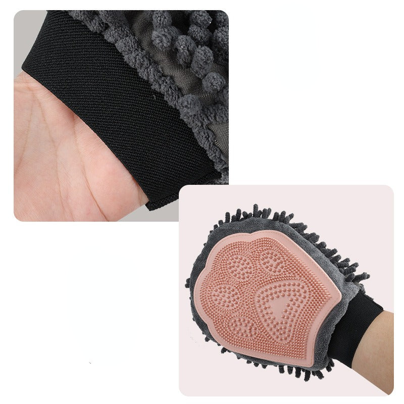 2 In 1 Pet Grooming Glove Bathing Brush Massage Tool