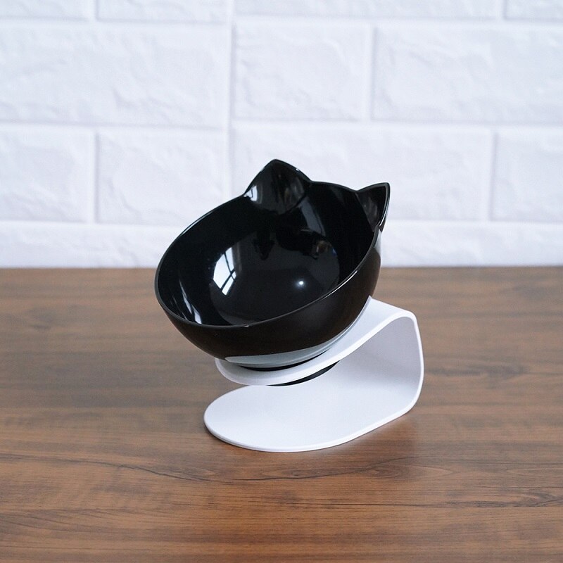 Non-Slip Double Pet Bowl Raised Stand Transparent Feeder