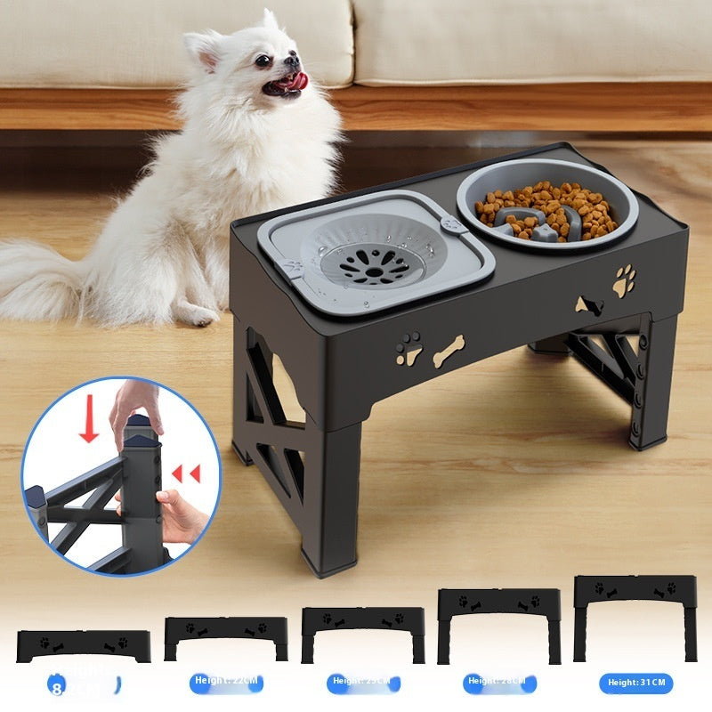 Stainless Steel Double Pet Feeding Bowl Elevated Stand