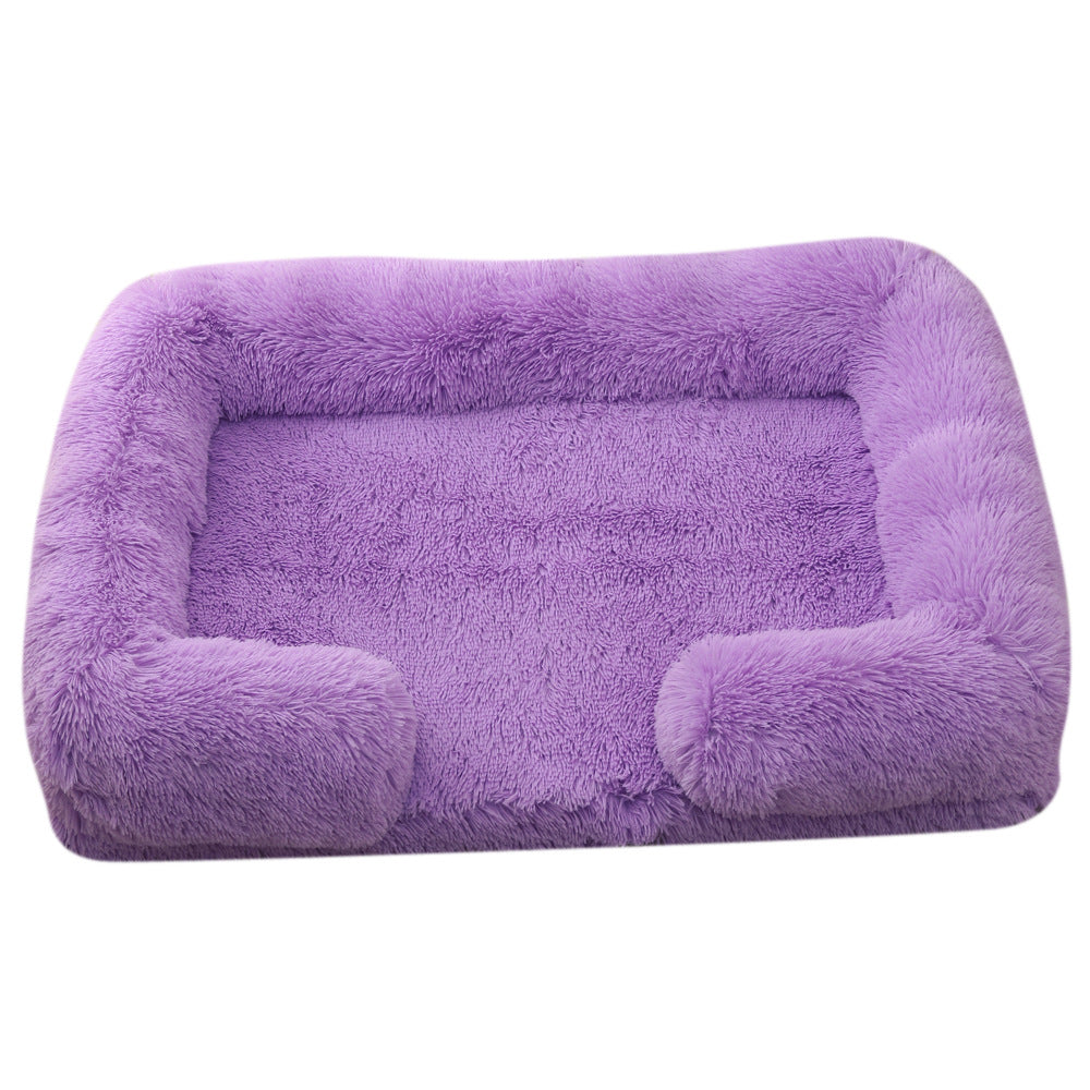 Pet Plush Round Winter Cozy Bed