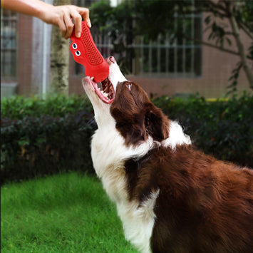 Vocal Pet Chew Toy Durable Rubber Teething Bite Resistant