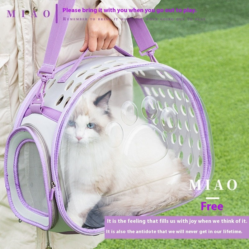 Transparent Space Capsule Pet Backpack Carrier