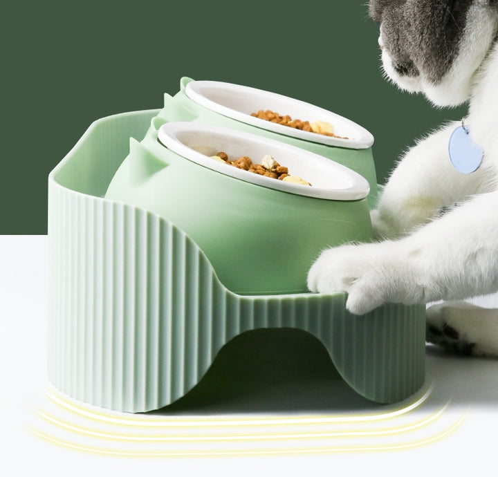 Ceramic Pet Feeding Bowl Cervical Spine Support Design