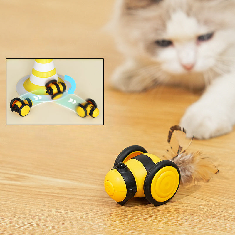 Pet Electric Interactive Moving Teaser Feather Toy