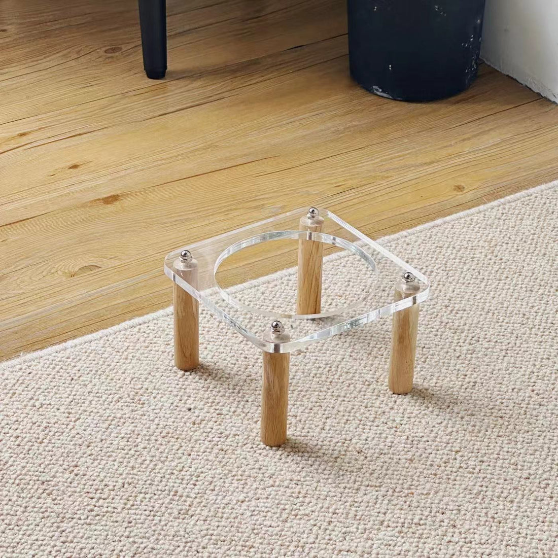 Anti-Tumble Elevated Pet Food And Water Bowl Double Holder Ceramic Stand
