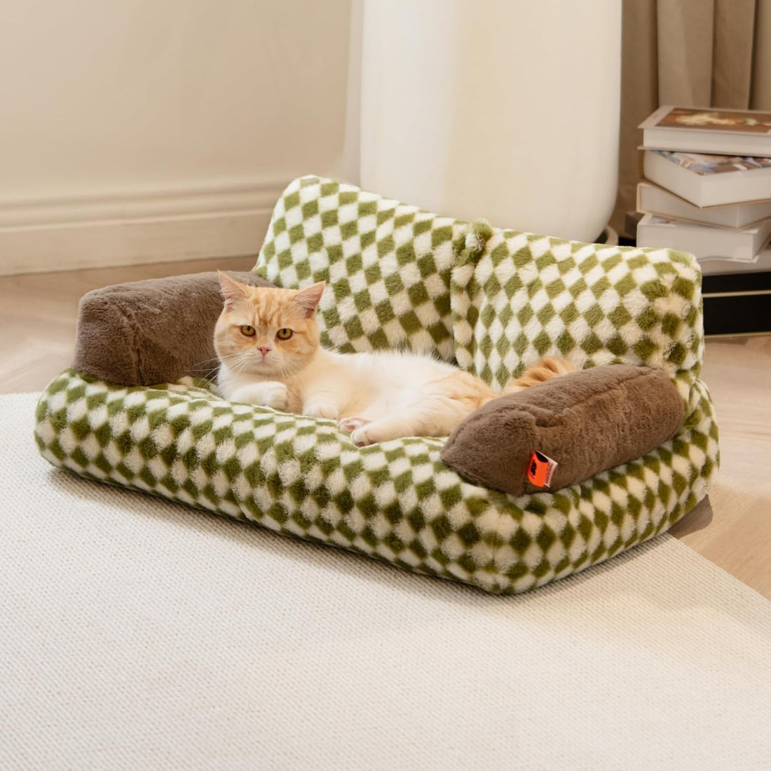 Fluffy Washable Pet Couch Bed Non Slip Sleeping Nest