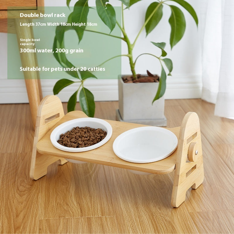 Oblique Mouth Pet Cervical Spine Support Drinking Bowl