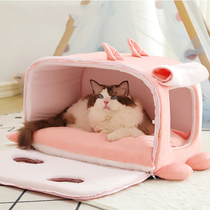 Pet Large Warm Cozy Fleece Nest Bed House