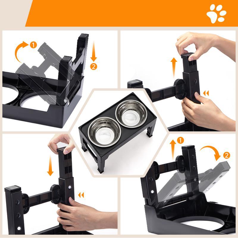 Pet Lifting Feeding Bowl Neck Support Anti-Tumble Design