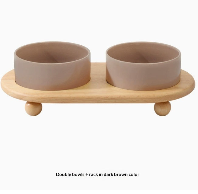 Ceramic Pet Food Bowl Set Feeding Supplies