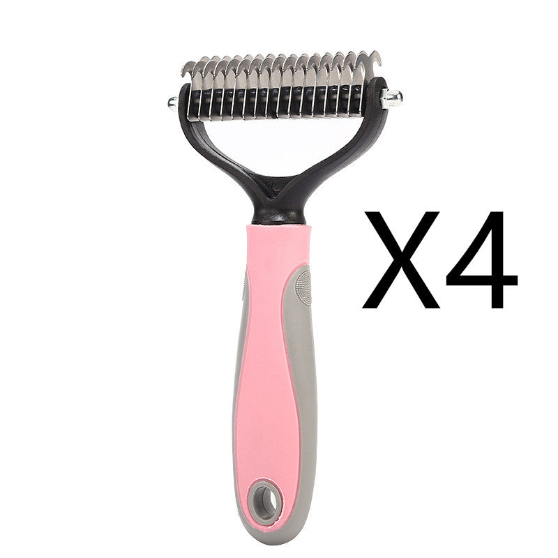 Double Sided Pet Grooming Brush Hair Removal Dematting Comb