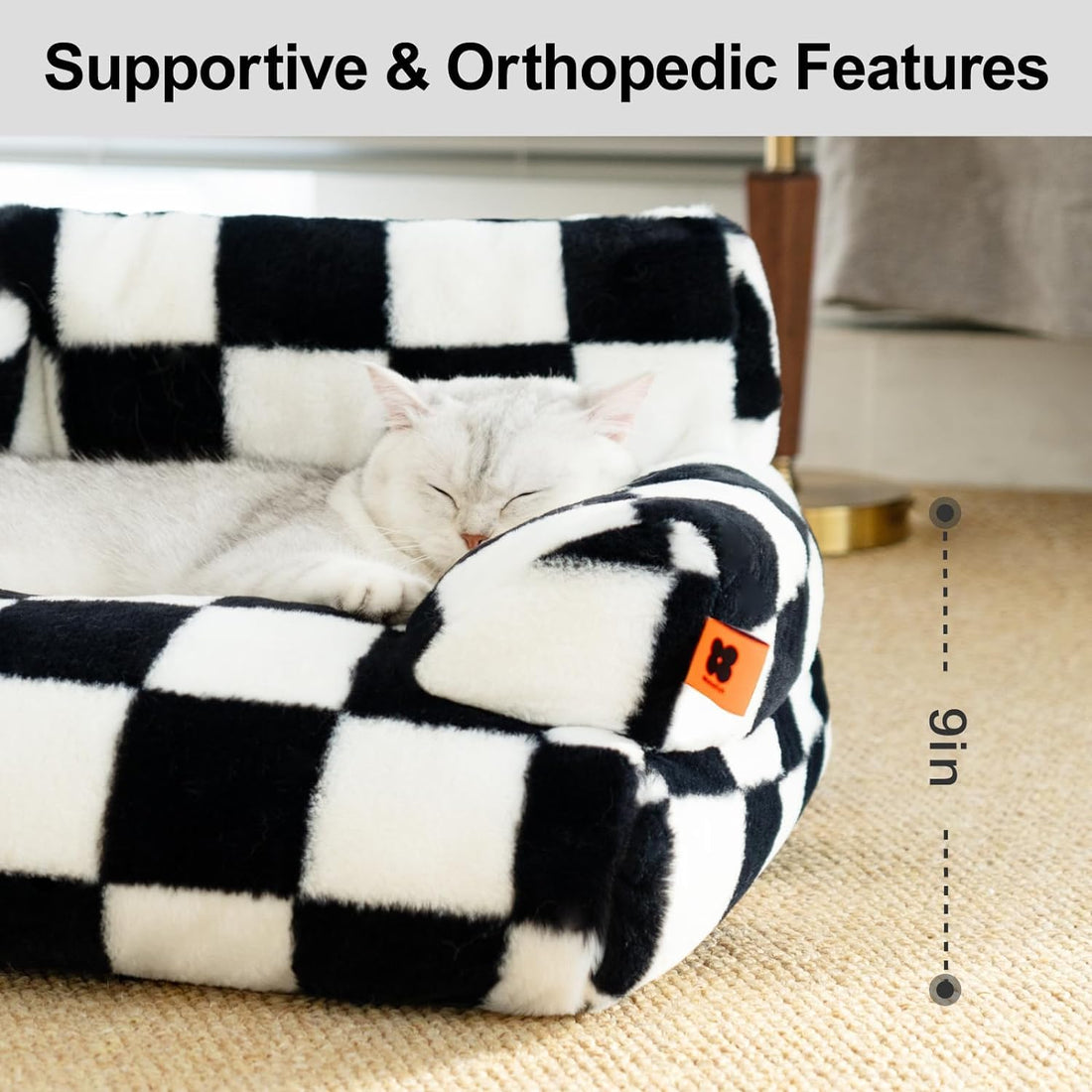 Fluffy Washable Pet Couch Bed Non Slip Sleeping Nest