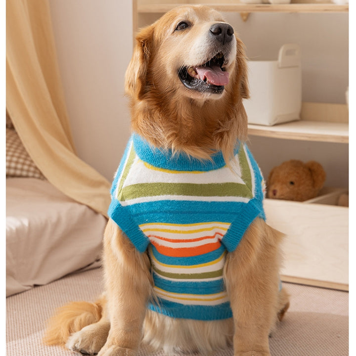 New Pet Autumn Winter Striped Sleeveless Sweater Clothes