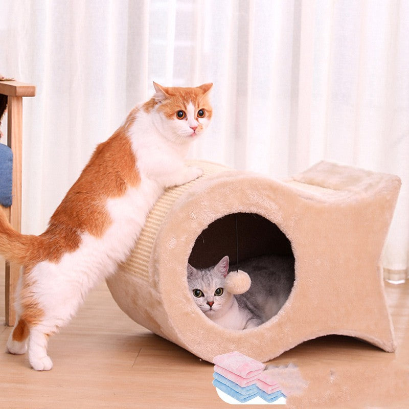 Pet Large Warm Cozy Fleece Nest Bed House