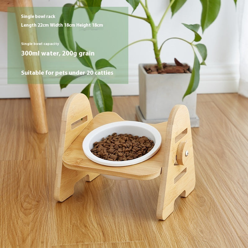 Oblique Mouth Pet Cervical Spine Support Drinking Bowl