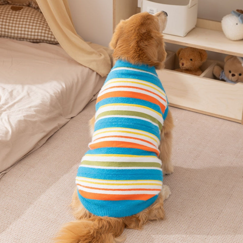 New Pet Autumn Winter Striped Sleeveless Sweater Clothes