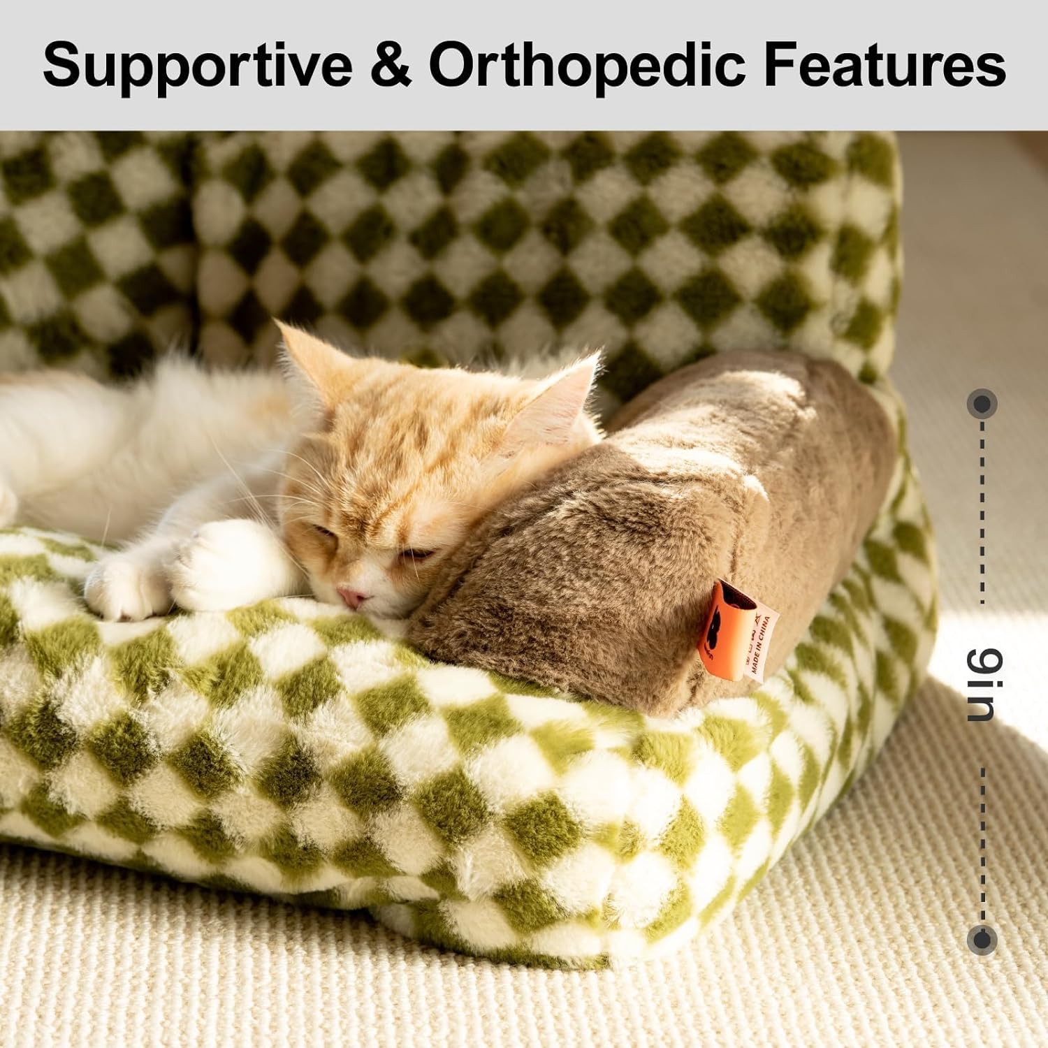 Fluffy Washable Pet Couch Bed Non Slip Sleeping Nest
