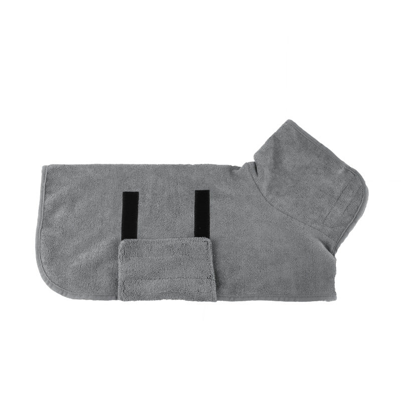 Pet Bathrobe Neck Wrap Tucked Waist Shirt