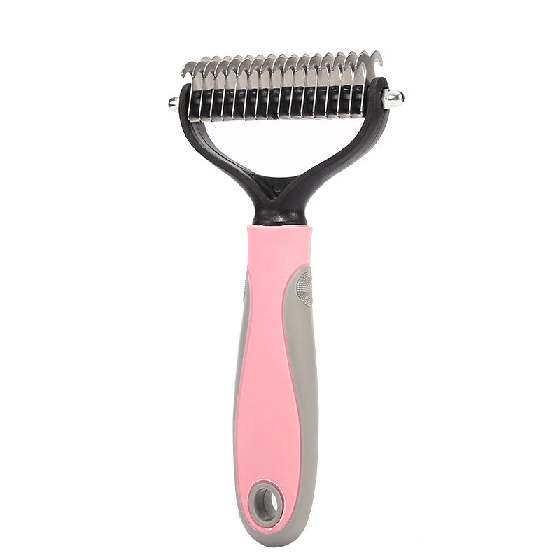 Double Sided Pet Grooming Brush Hair Removal Dematting Comb