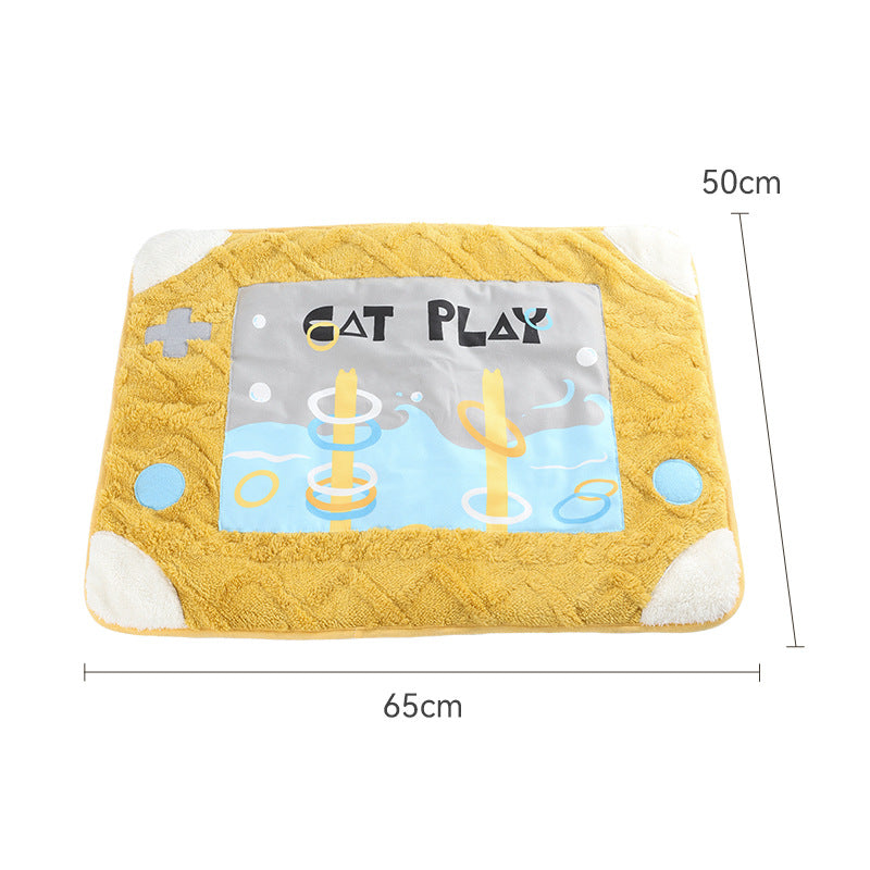 Pet Arctic Velvet Cave Bed With Pillow And Separate Sleeping Pad