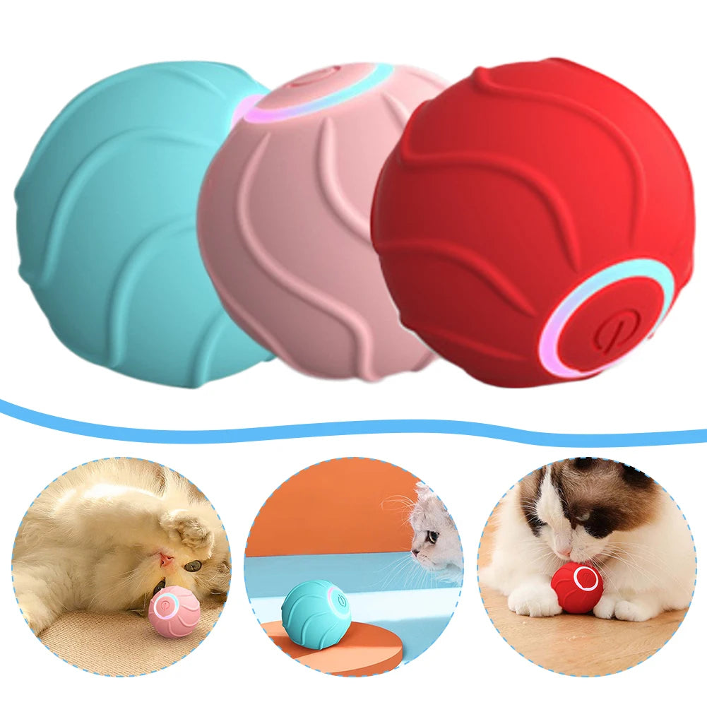 Pet Smart Rolling Ball Interactive Automatic Bouncing Teasing Toy