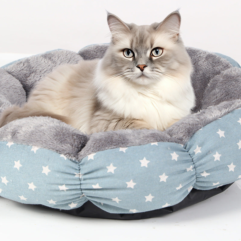 Pet Calming Donut Fluffy Round Cozy Bed