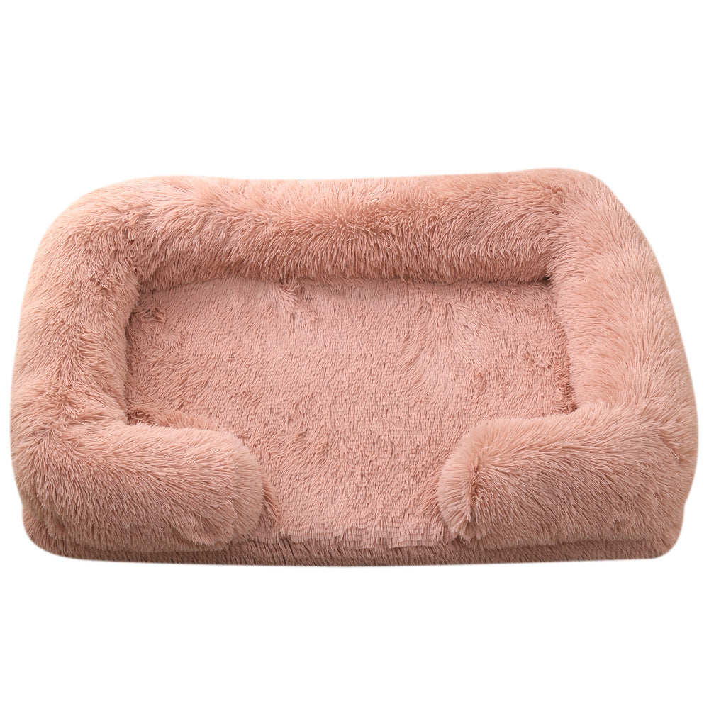 Pet Plush Round Winter Cozy Bed