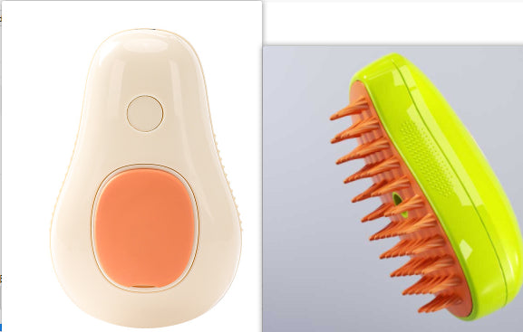 Electric Pet Steam Brush Self Cleaning Massage Grooming Comb