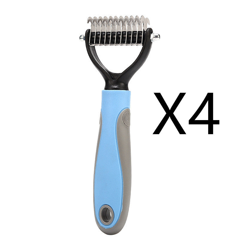 Double Sided Pet Grooming Brush Hair Removal Dematting Comb
