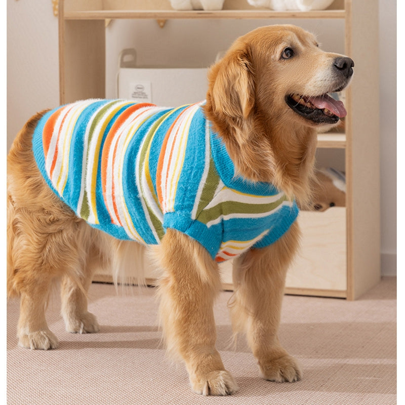 New Pet Autumn Winter Striped Sleeveless Sweater Clothes
