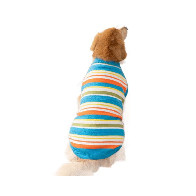 New Pet Autumn Winter Striped Sleeveless Sweater Clothes