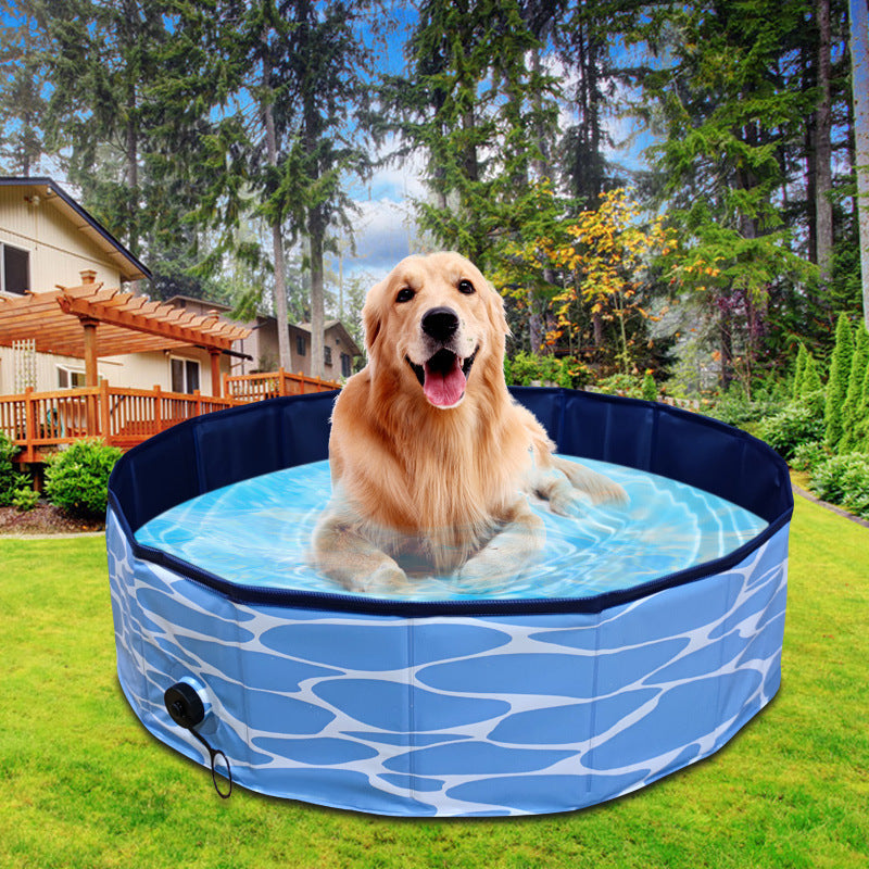 Foldable Pet Bath Collapsible Swimming Pool Indoor Outdoor