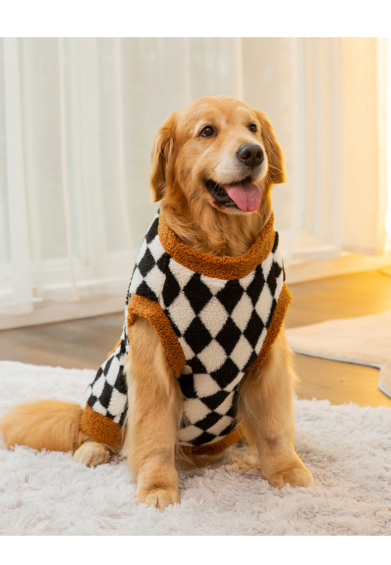 Pet Autumn Winter Fluffy Cotton Padded Jacket Vest Clothes