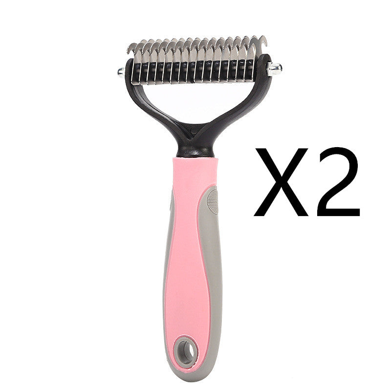 Double Sided Pet Grooming Brush Hair Removal Dematting Comb