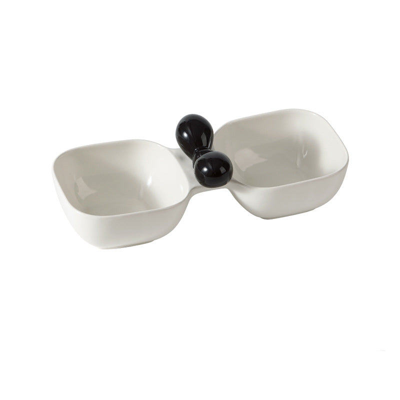 Ceramic Pet Feeding And Drinking Double Bowl Set