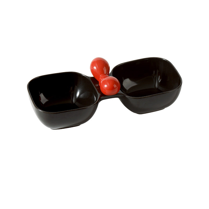 Ceramic Pet Feeding And Drinking Double Bowl Set