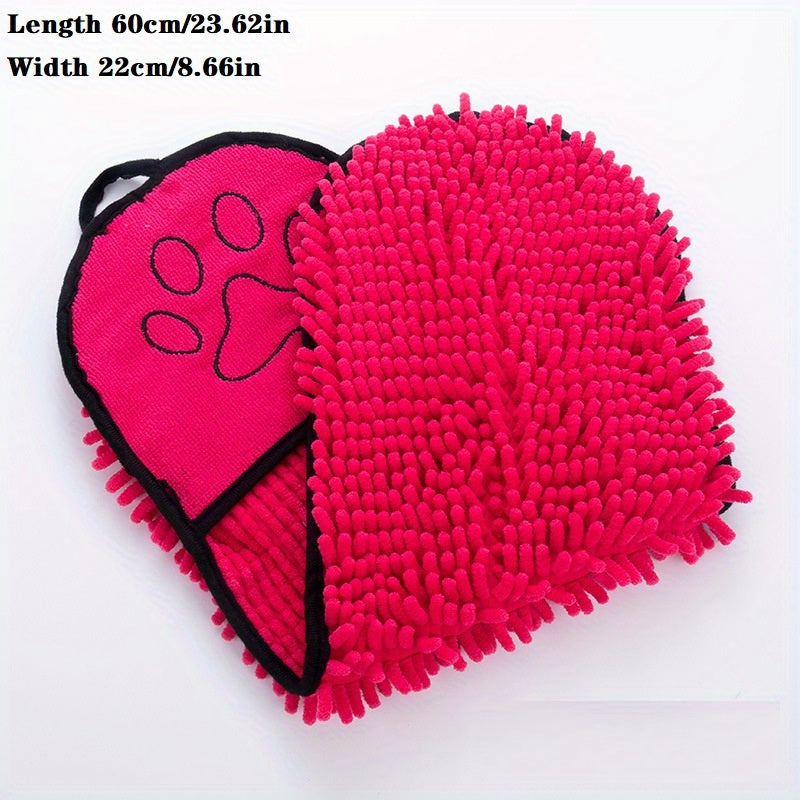 Absorbent Pet Bath Towel Microfiber Quick Drying Hand Pocket Super Absorbent Pet Towel