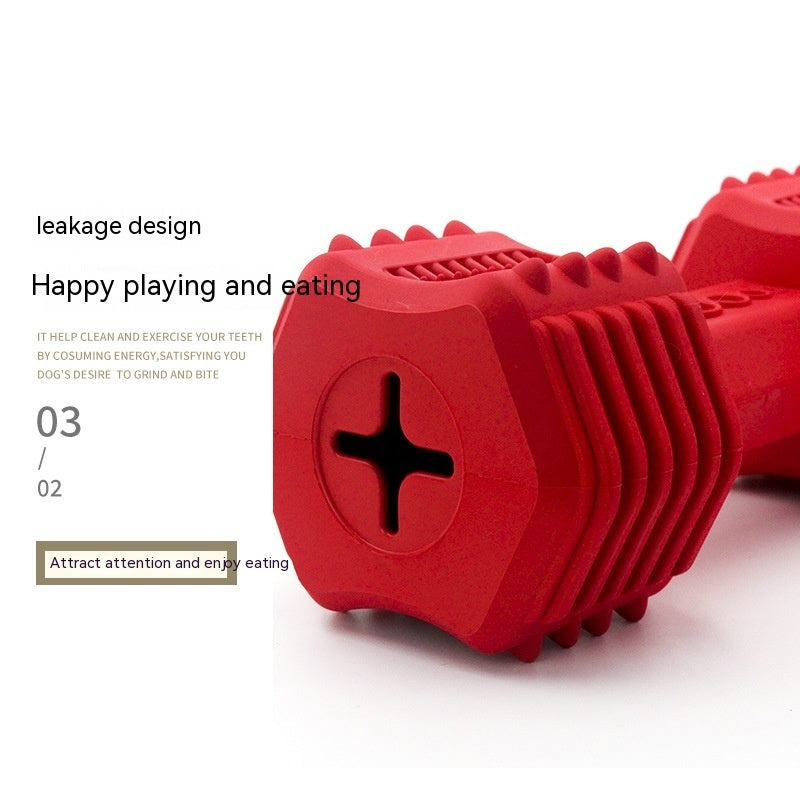Pet Interactive Rubber Chew Toy Food Dispensing Durable Molar Toy