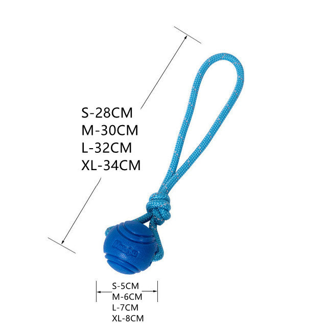 Pet Bouncy Rubber Ball Bite Resistant Durable Chew Toy