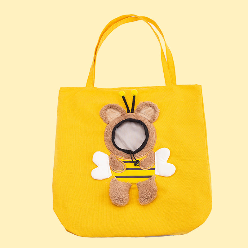 Animal Shaped Portable Pet Backpack Diaper Shoulder Carrier Bag